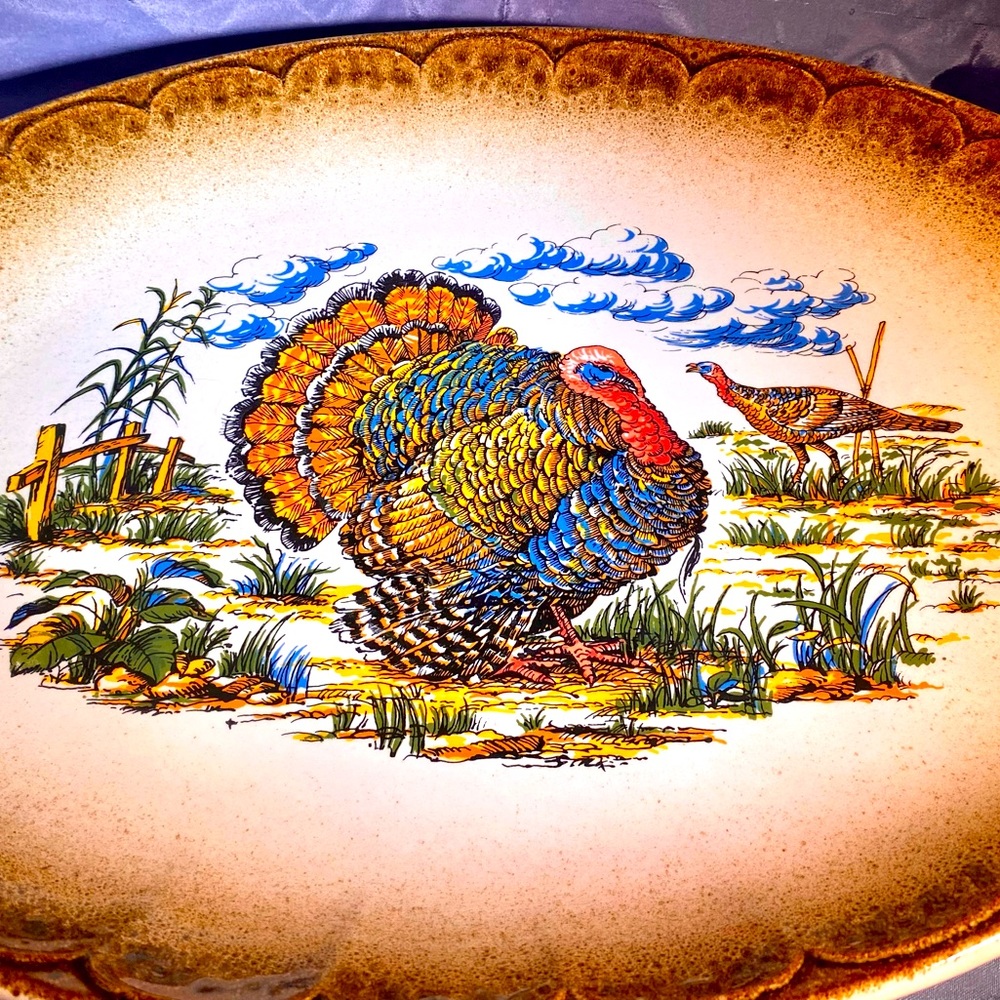 Turkey Platter - Ceramic Lefton 1987